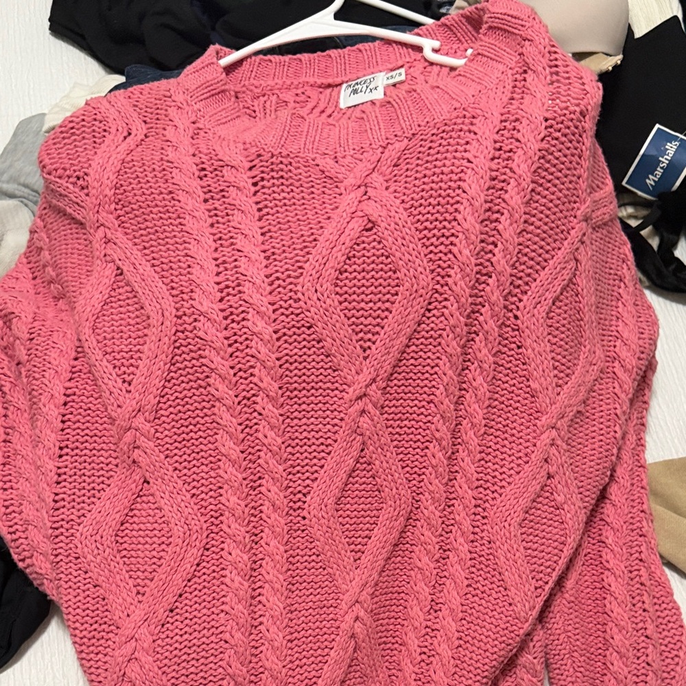 Princess Polly Pink Cable Knit Sweater